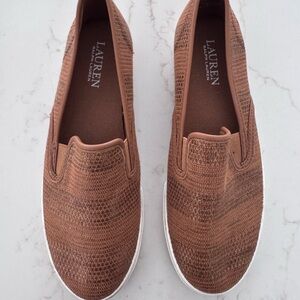 Lauren Ralph Lauren Tan Slip-On Loafers
